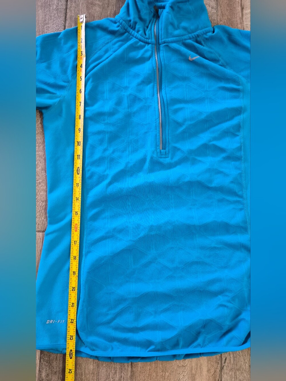 Nike Women’s Running Dri-Fit Turquoise Blue Half-Zip Long Sleeve Top Size M - Picture 11 of 11